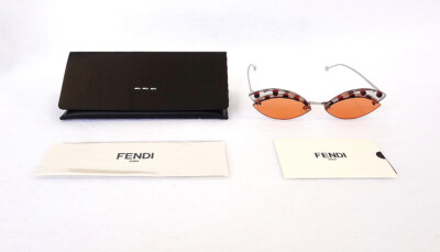 Fendi Orange Ff0370/S L7q Rim-less Butterfly Women Sunglasses FENDI Women main image 3