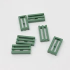 2412b LEGO Parts Tile Modified 1x2 Grille w/ Bottom Groove Lip SAND GREEN (6)
