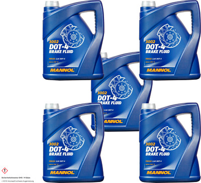 MANNOL DOT-4 25L Bremsflüssigkeit J1703/J1704 ISO 4925 JIS JAPAN K2233 FMVSS 116