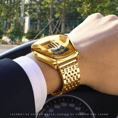 Fashion Oversized Gold Watches New TOP Brand Luxury Men's Watch