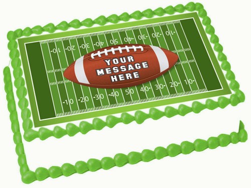 FOOTBALL BALL FIELD Birthday Image Edible cake topper Design - Picture 3 of 11