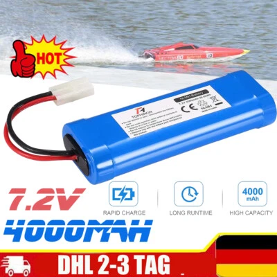 MARKENLOS 1Pcs 7,2V 4000mAh RC Auto Boot Akku NiMH Batterie und Ladegerät Tamiya Stecker