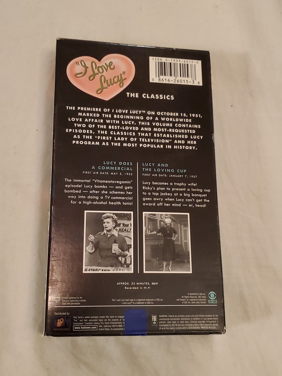 その他 I Love Lucy: TV Commercial [VHS] I Love Lucy The Classics Volume 3 Lucy Does a TV Commercial + The