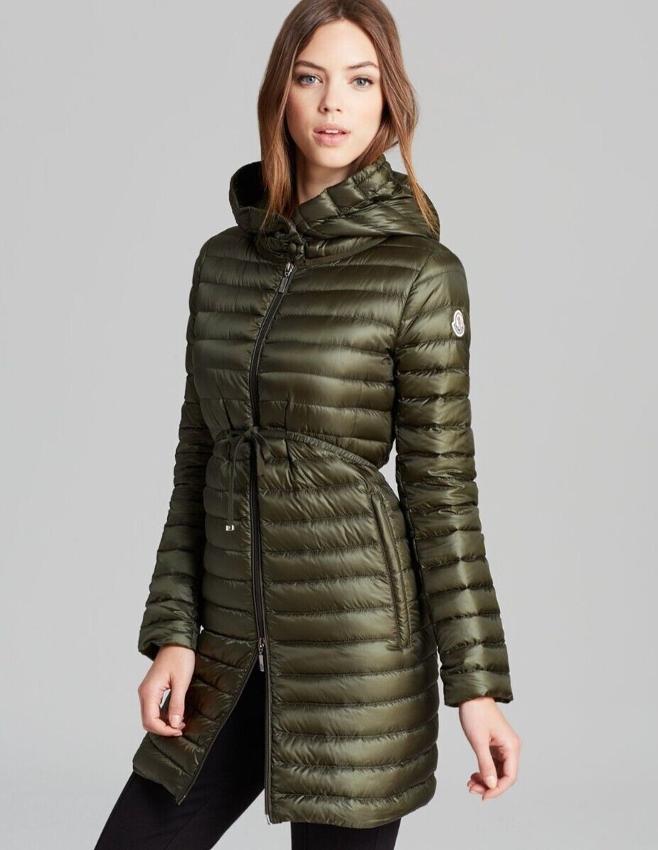 NEW Moncler Women Barbel Guibbotto Down Olive Jacket Coat NEW Moncler Women Barbel Guibbotto Down Olive Jacket Coat