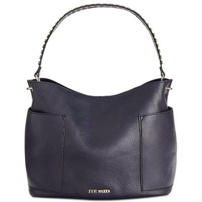 Steve Madden Boho Studded Strap Hobo Bucket Bag, Navy $108 889487493402