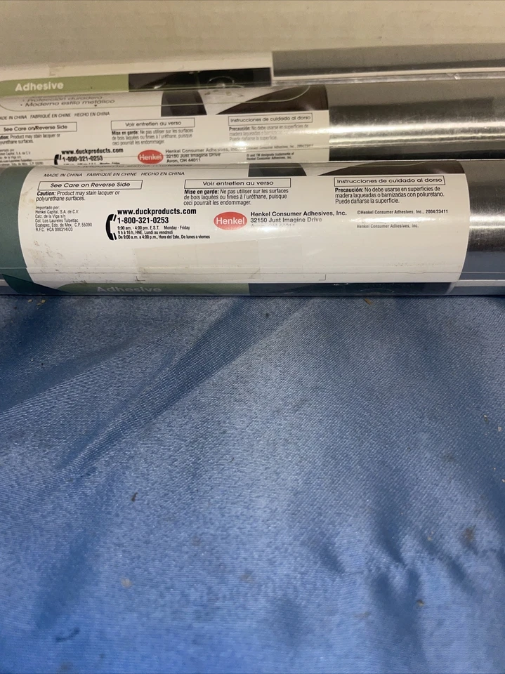 Nuevo Delineador Fácil Marca Duck Imitación Metal 20”x 4’ Revestimiento de Estante Adhesivo Sellado Foto 4 de 4