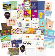Best Paper Greetings 144 Pack Birthday Cards Bulk with Envelopes,
