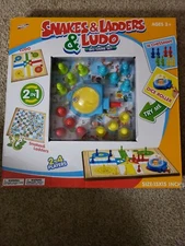 2016~Hunson~2 in 1 Board Games~Ludo,Snakes & Ladders~Classic Family Games(TS)