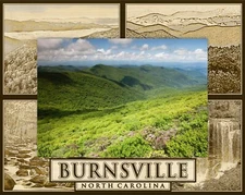 Burnsville North Carolina Laser Engraved Wood Picture Frame Landscape (5 x 7)