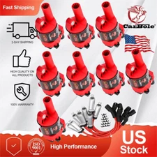 Ignition Coil + Spark Plug Wires 8Pack For Chevy Silverado 1500 Tahoe GMC Sierra