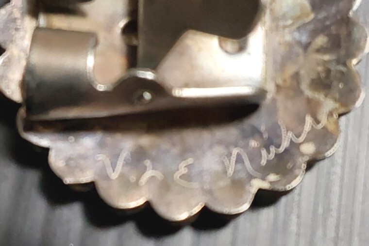 Verdil and Esther Niiha Sterling BOLO CLIP w/mixe… - image 3