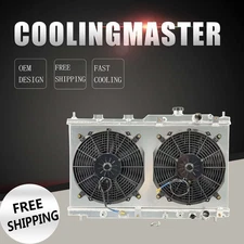 Fit 1994-2001 Acura Integra L4 1.8L AT MT Aluminum Radiator & Fan Shroud