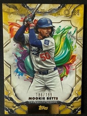 2025 Topps Inception #37 Mookie Betts Yellow SN /199 LA Dodgers