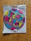 GIANT BIRTHDAY BADGE It's My Birthday Badge Happy Birthday Badge badges party