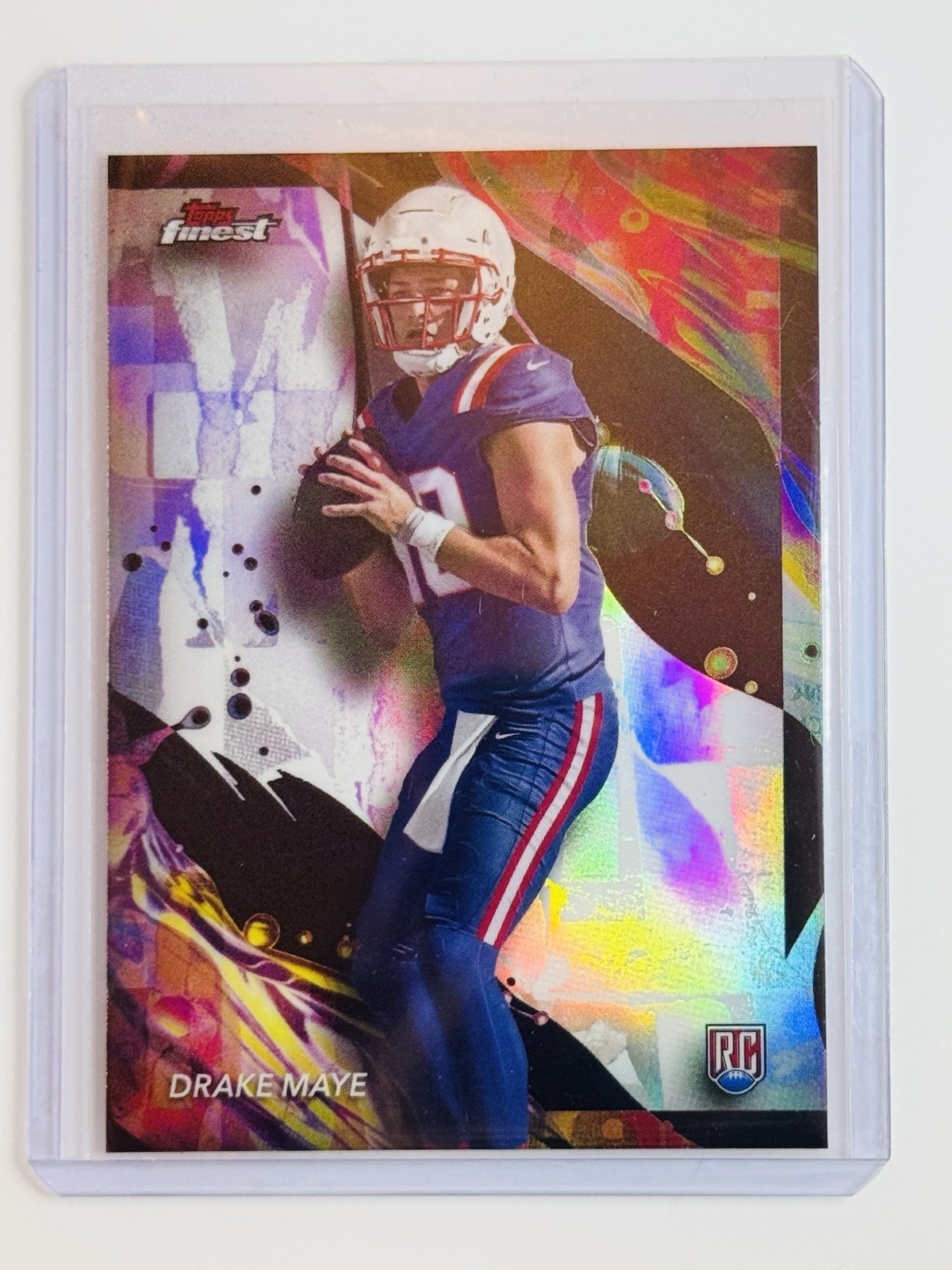 2024 Topps Finest - Uncommon Drake Maye #162 Refractor (RC)