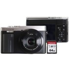 Panasonic Lumix ZS99 30X Optical Zoom Digital Camera (Silver) and 64GB SDXC Card
