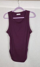 Michael Stars Tank Top Womens MP Purple Sleeveless Ribbed Stretch Shirt Casual
