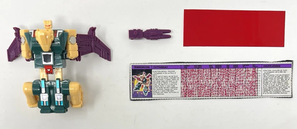 Transformers G1 Terrircon Cuthroat (1987 - 100% Complete- w. File Card) - Immagine 3 di 3