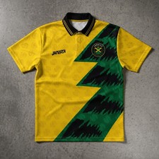 Jamaica - style retro soccer jersey vintage football inspired shirt bolieri yell