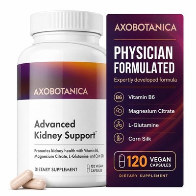 Axobotanica Kidney Cleanse Detox Repair - Vitamin B6 Magnesium L-Glutamine