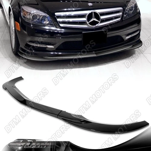 For 08-11 Mercedes C300 C350 Sport W204 Painted Black Front Bumper Lip Spoiler