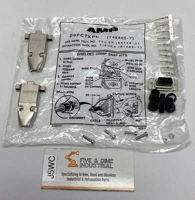 #ad AMP 7498.5 7 D9PCTKPC 9 Pin Sub D Male Crimp Snap Kit $10.99