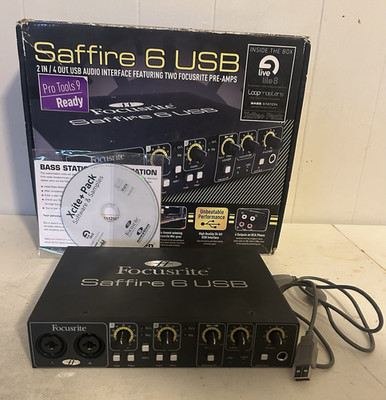 Focusrite Saffire 6 USB Desktop Audio Interface 2 Mic In 2-In/4-Out, Phantom