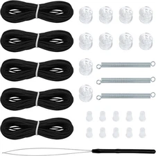 Pleated Shade Repair Kit White Window Shade Restringing Kit Black Easy to4291