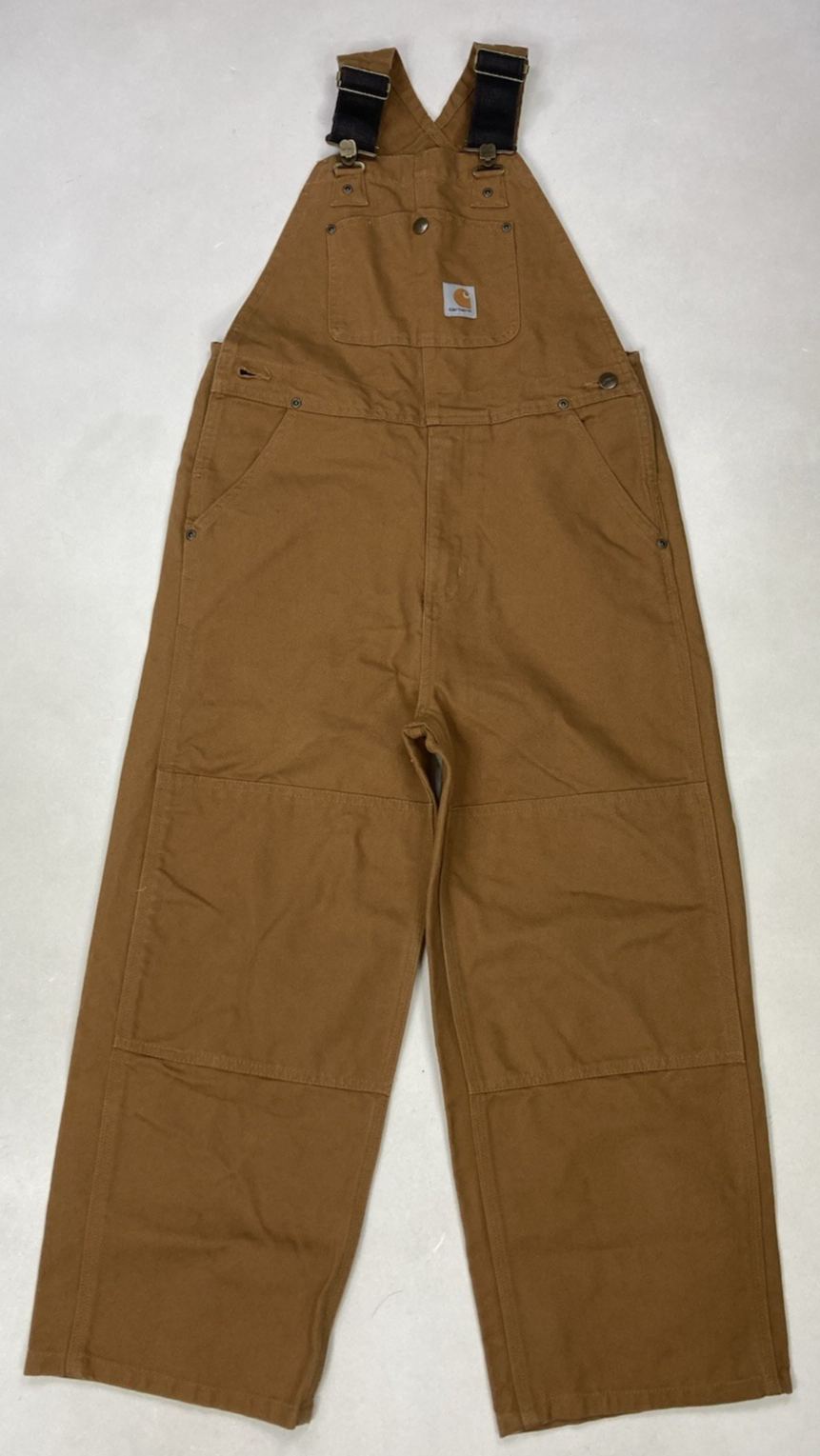 Carhartt Bib Overalls Boys Brown Large