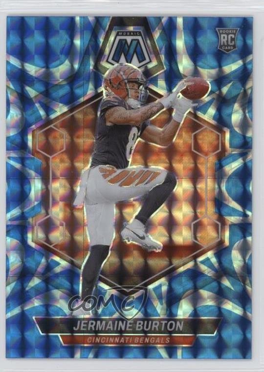 2024 Panini Mosaic Rookies Reactive Blue Mosaic Prizm Jermaine Burton #366 1k3p