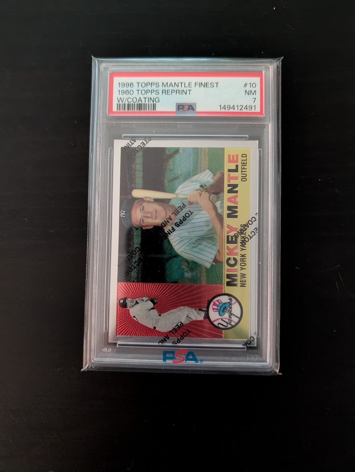 1996 Topps - Mickey Mantle Commemorative Reprints Mickey Mantle #10 Finest...