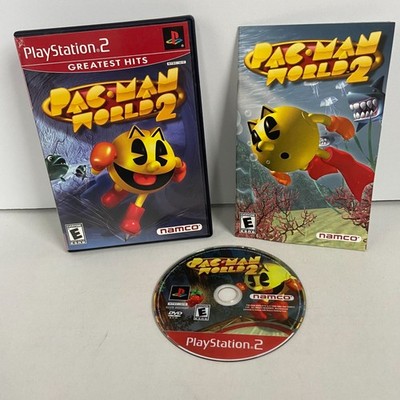 PlayStation 2 Pac-Man World 2 Greatest Hits Game Disc Manual Case Used