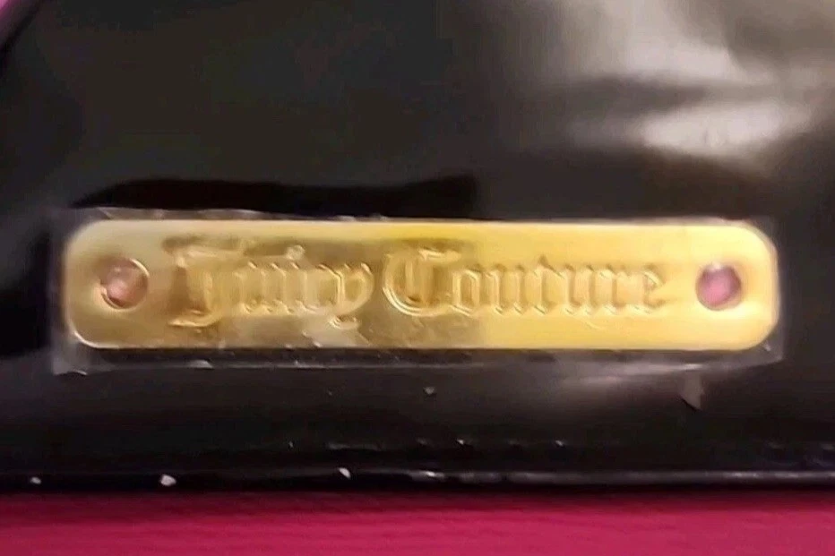 Juicy Couture Rosa Negro Bolso Estuche Cartera Bolso sin asas Pochete Perfume Regalo Foto 3 de 4