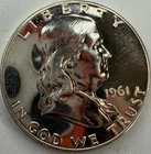 1961 Proof Ben Frankling Half Dollar Exact Coin Imaged #BEN3