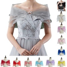 2023 Fashion Wedding Shawl Solid Color Shawls Women Evening Party Shrug