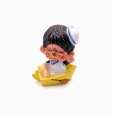 Figur Monchhichi Sekiguchi 1979 ca 5 cm - Matrose Matey Sailor Seemann im Boot