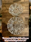 Vintage Set of 2 Federal Glass Clear Pioneer Fruit Intaglio Pattern 7.25”Bowls