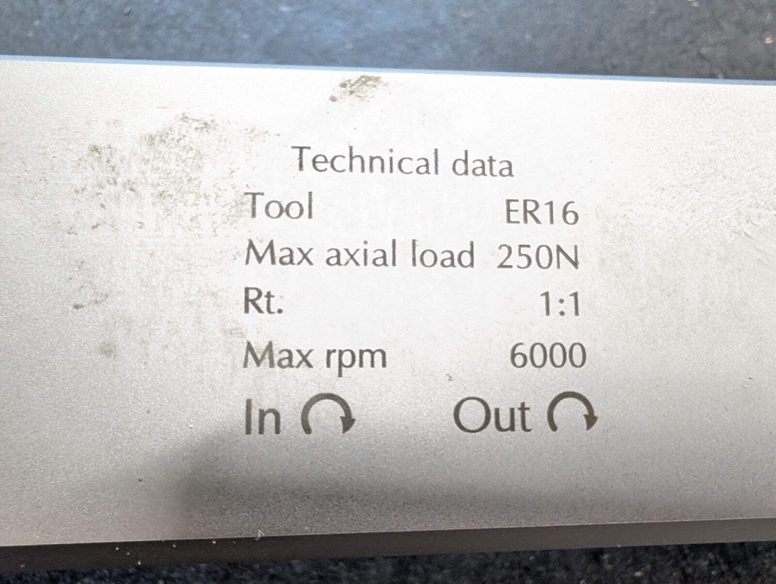 Alberti T90-1.5 Parallel Offset Angle Head R=250 Smart Change ER16 CNC Milling