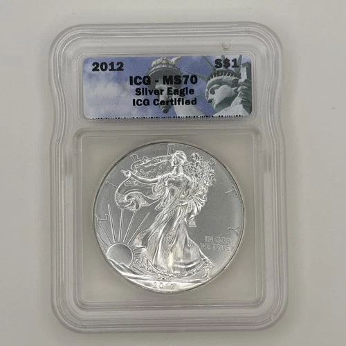 2012 American Silver Eagle MS70 ICG