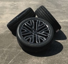 Satin Black Milled Edge 22 Wheels Ironman Ht Tires Chevy Tahoe Silverado