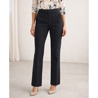 Helmut Lang Black Tailored Trousers Italian Fabric Straight Pant Size 8