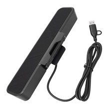 Detachable Mic USB PC Speaker Clear Voice Volume Control For Gaming