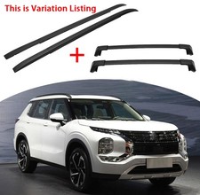 24pcs Roof Rack Cross Bars Side Rails For 2022-2026 Mitsubishi Outlander Black 24pcs Roof Rack Cross Bars Side Rails For 2022-2026 Mitsubishi Outlander Black