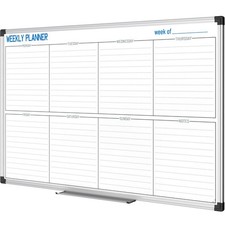 Magnetic Weekly Planner Whiteboard 36x24 inches, Versatile Dry Erase Weekly C...