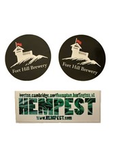 3 Original Fort Hill Brewery Sticker Bonus Decals Boston Cambridge Vermont