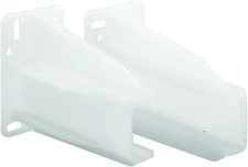Drawer Track Back Plate, 5/16 In. X 7/8 In., Plastic, White (1 Set)