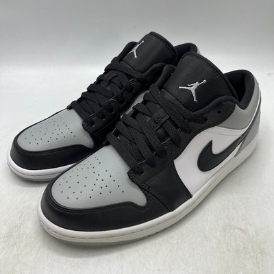 Air Jordan 1 Low Shadow Toe Black Gray Sneakers 553558-052 Mens Size 9 New