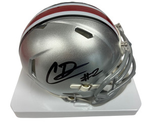 Caleb Downs Signed Autographed Mini Helmet Buckeyes Prime Time Witness