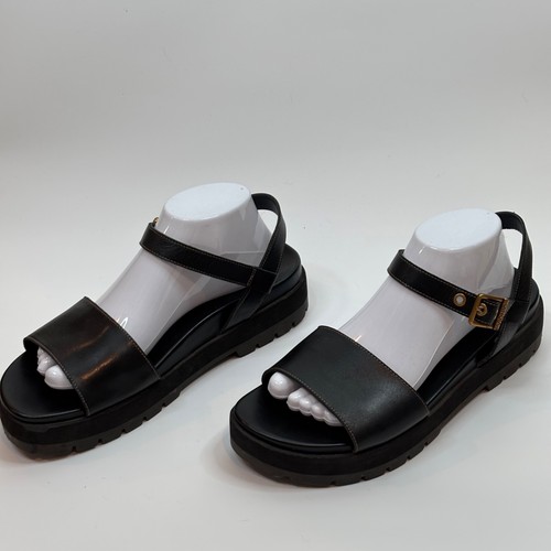 Vionic Jamie Platform Sandals 10 Black Leather Retro 90s Y2K Witchy Fairy Grunge - Picture 3 of 10