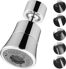 Faucet Aerator, 360  Swivel Kitchen Sink Aerator, 5-Function 5-Flow Sink Sprayer